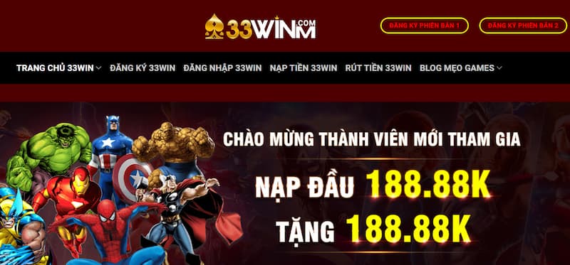 Ưu đãi khi thực hiện thao tác 33Win đăng ký